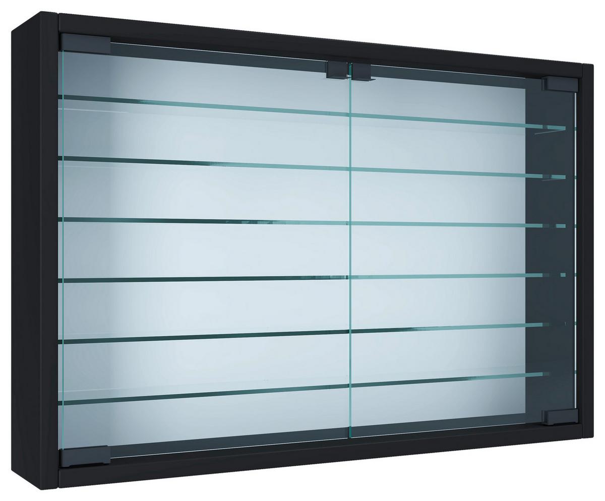 Viseča Vitrina Mandosa Xl, Črna - črna, Moderno, steklo/leseni material (60/40/10cm) - MID.YOU