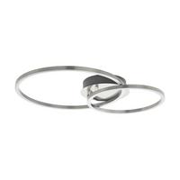 Deckenleuchte 75555 Palmaves 1 Weiss/nickel - Weiss/Nickelfarben, Basics, Kunststoff/Metall (45/30/12cm) - Eglo