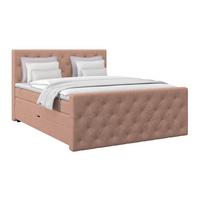 Boxspring Krevet Elio - bež/prljavo ružičasta, Romantično / ladanjski, tekstil/plastika (160/200cm) - Modern Living