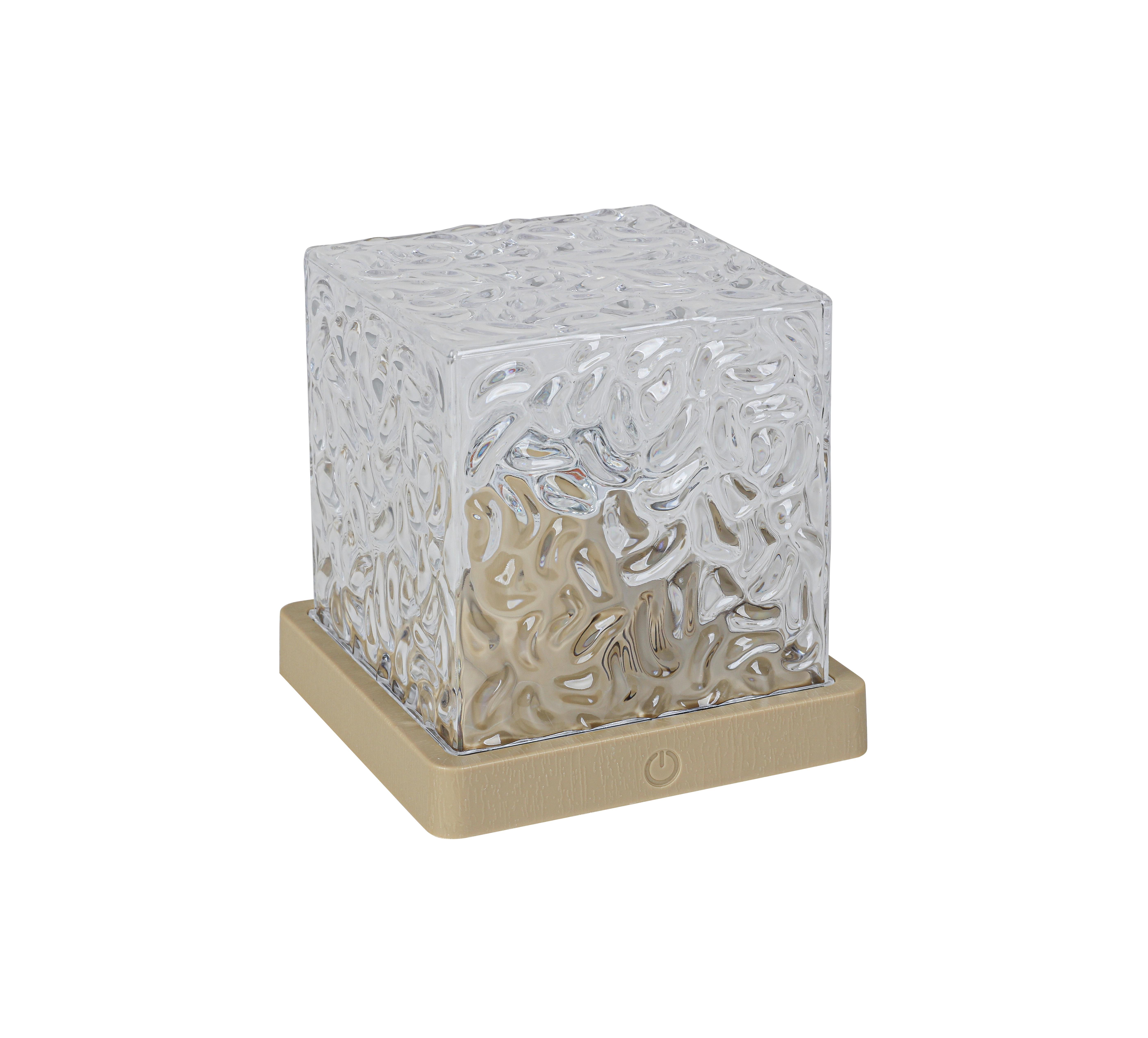 LED-BORDSLAMPA NIKA - sandfärgad/transparent, Modern, plast (11/11/11cm) - Mömax