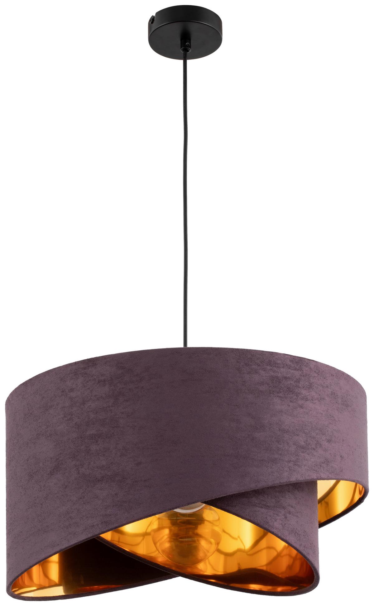 LAMPA WISZĄCA PAULA - brązowy, Trend, metal/tkanina (45/130cm) - Novel