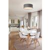 TAKLAMPA ANNABELL - vit/antracit, Design, metall/textil (37/37/13cm) - Novel