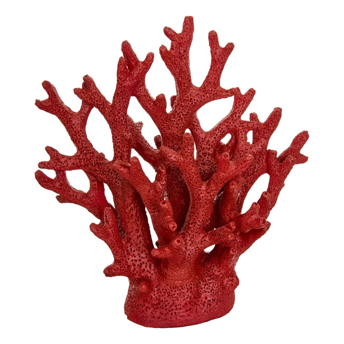 Coral decorativ Ocea cca. 17x8,5 cm - alb/roșu, Basics, plastic (17/17/8,5cm)
