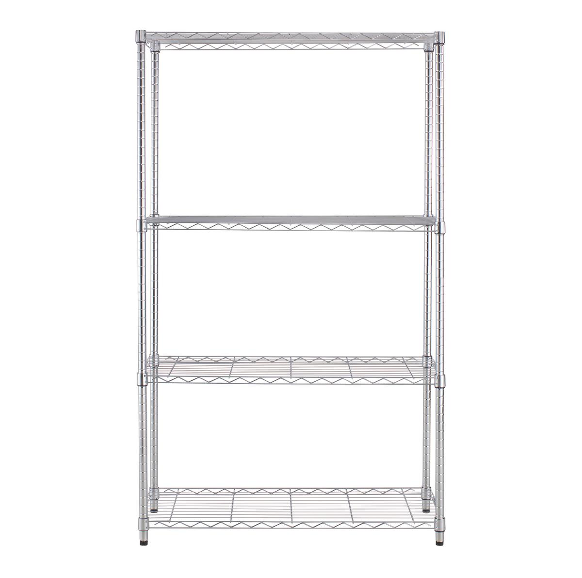 Regal m. 4 Einlegeböden Meran 1 B: 91 cm Chromfarben - Chromfarben, Konventionell, Metall (91/150/35,5cm) - Mömax