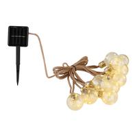 Solarleuchte Sole Schwarz max. 0,06 Watt - Bernsteinfarben/Braun, Romantik / Landhaus, Kunststoff/Textil (570/6/10,6cm) - Mömax