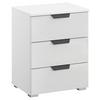 NOPTIERA ARTEMIS - alb/alb lucios intens, Modern, sticlă/material pe bază de lemn (47/62/42cm) - Modern Living