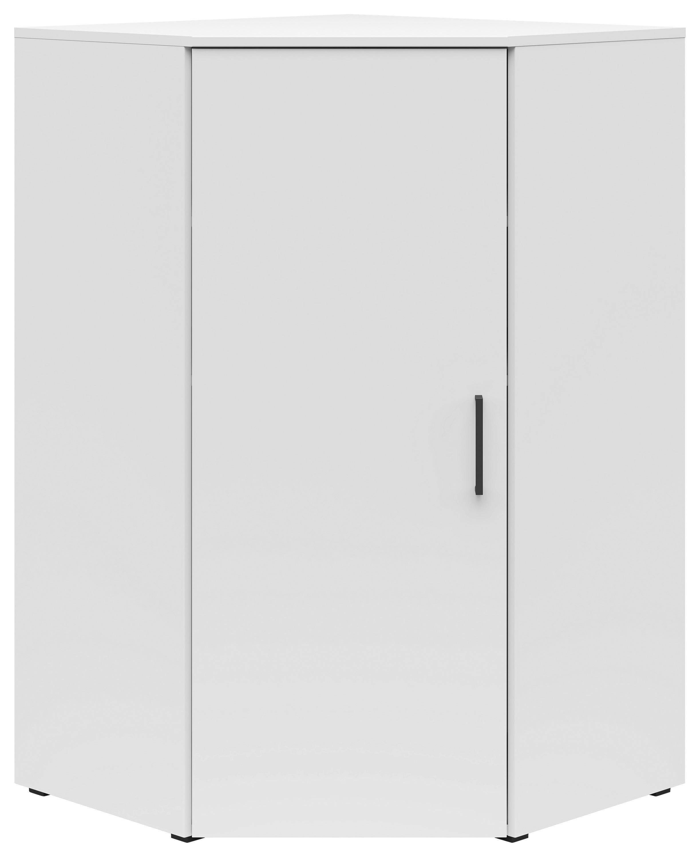 Eckkomode Multistauraum Weiß - Anthrazit/Schwarz, MODERN, Holzwerkstoff/Kunststoff (71,5/115/71,5cm) - Mömax