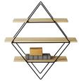 Wandregal Schwarz/Naturfarben - Schwarz/Naturfarben, MODERN, Holz/Metall (15/61/56cm) - Modern Living Wandregal Schwarz/Naturfarben - Schwarz/Naturfarben, MODERN, Holz/Metall (15/61/56cm) - Modern Living