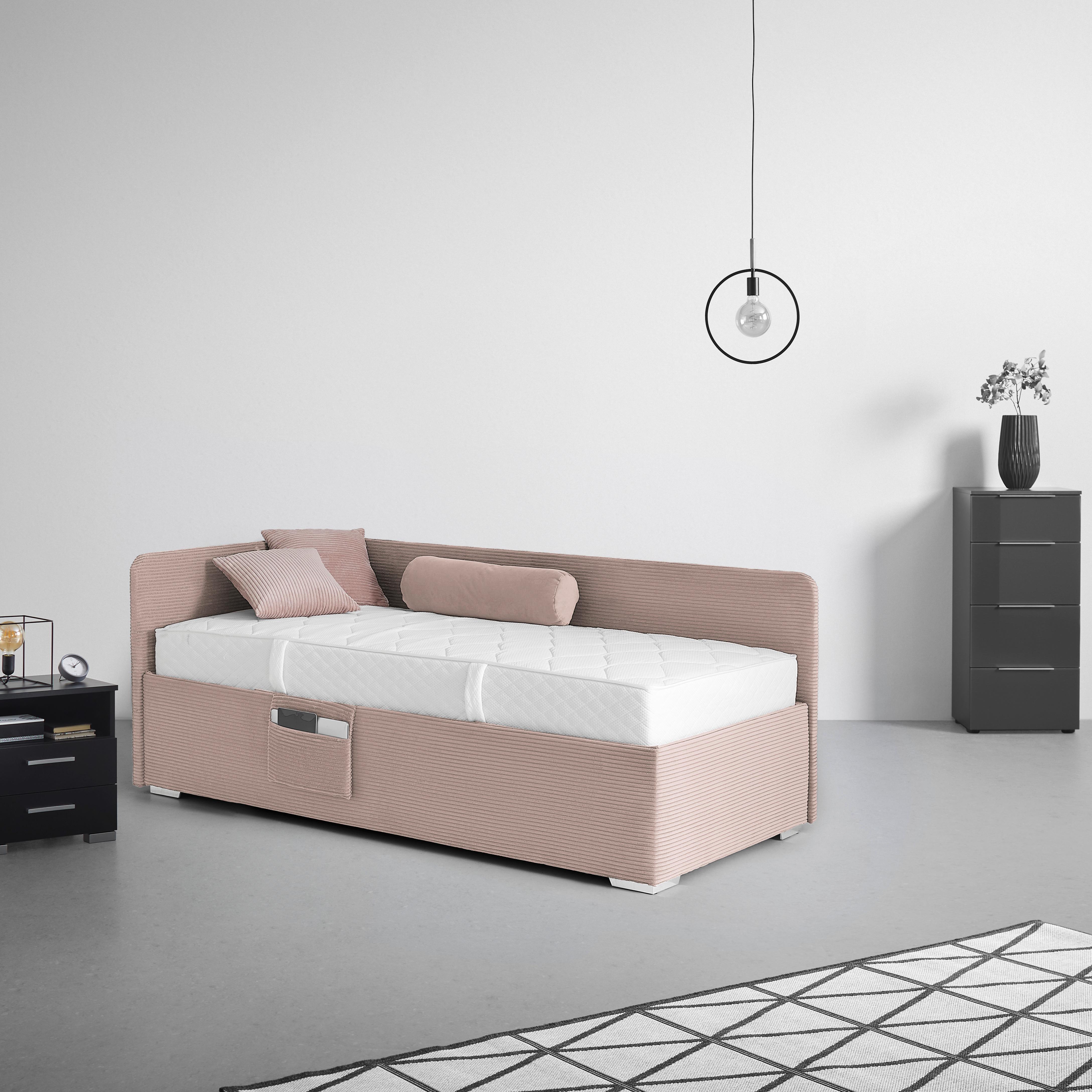 PAT REMI DECOR ROZ - roz aprins/culoare natur, Konventionell, lemn/textil (120/200cm) - Mömax