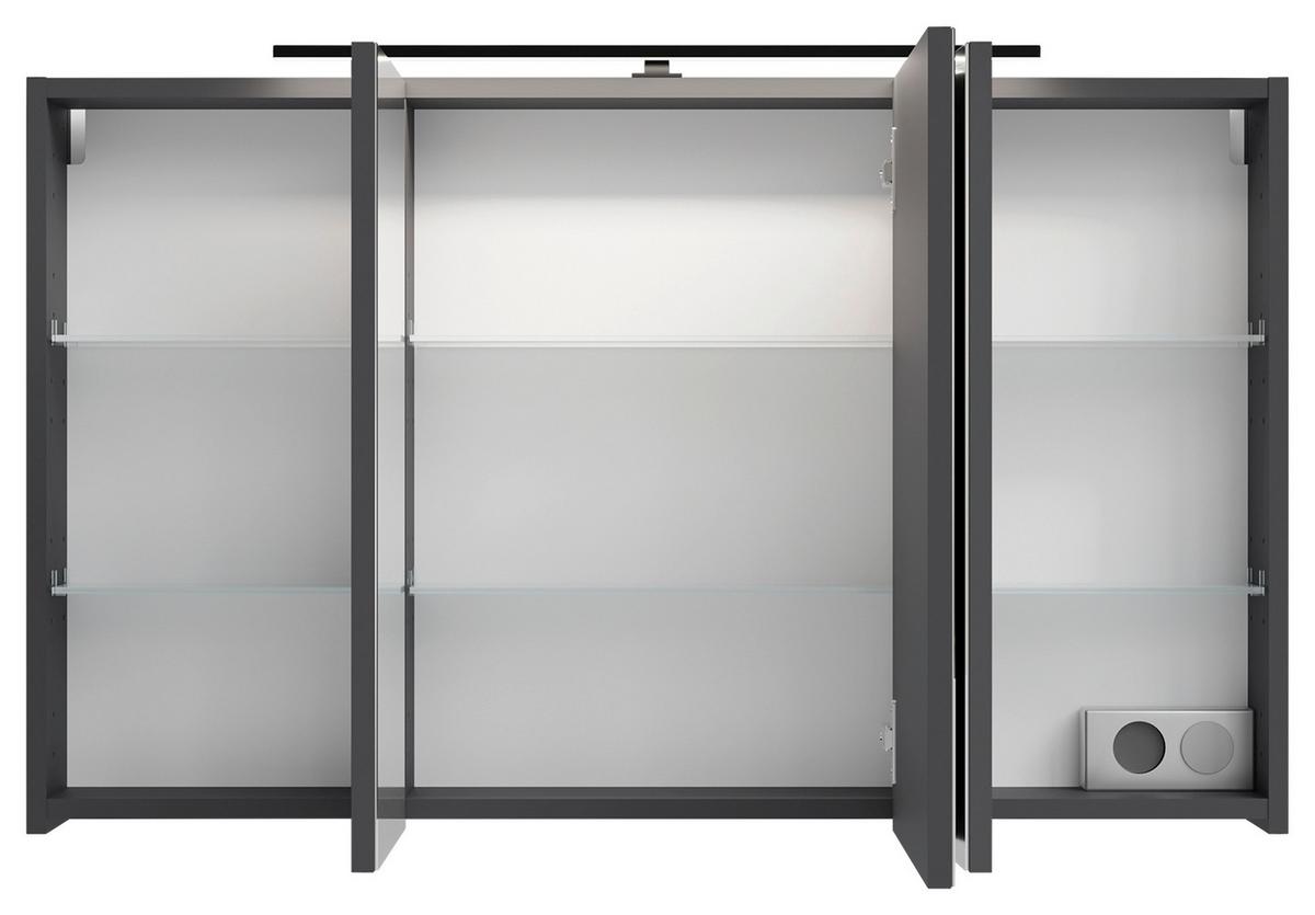 Spiegelschrank Spree Anthrazit - MODERN, Glas/Holzwerkstoff (100/60/20cm) - MID.YOU
