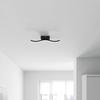 LED-TAKLAMPA PLOP - opal/svart, Modern, metall/plast (34,3/7/6,4cm) - Mömax