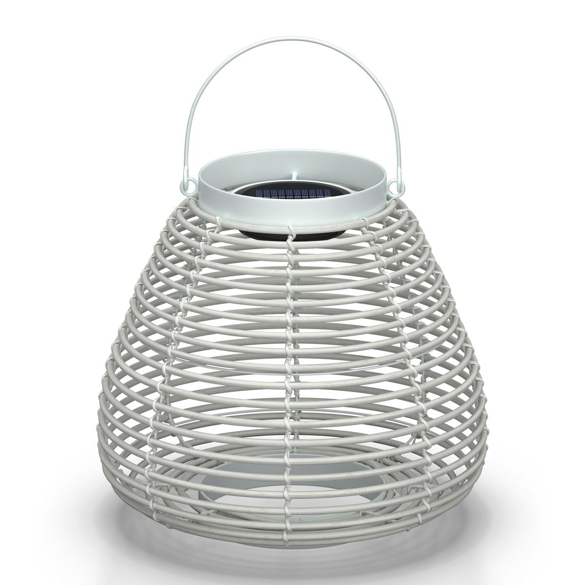 Solarleuchte Anina Weiß Metall/Kunststoff - Weiß, MODERN, Kunststoff/Metall (31/29/31cm) - Bessagi Garden
