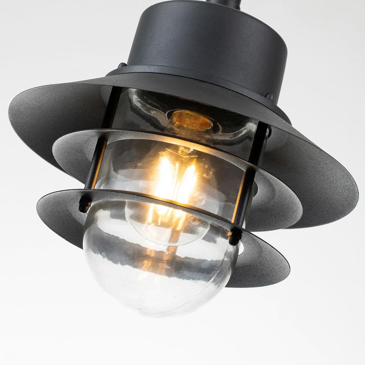 Kültéri Függőlámpa Copenhagen8-Bk - fekete, Konventionell, üveg/fém (22/25.1cm) - Elstead Lighting