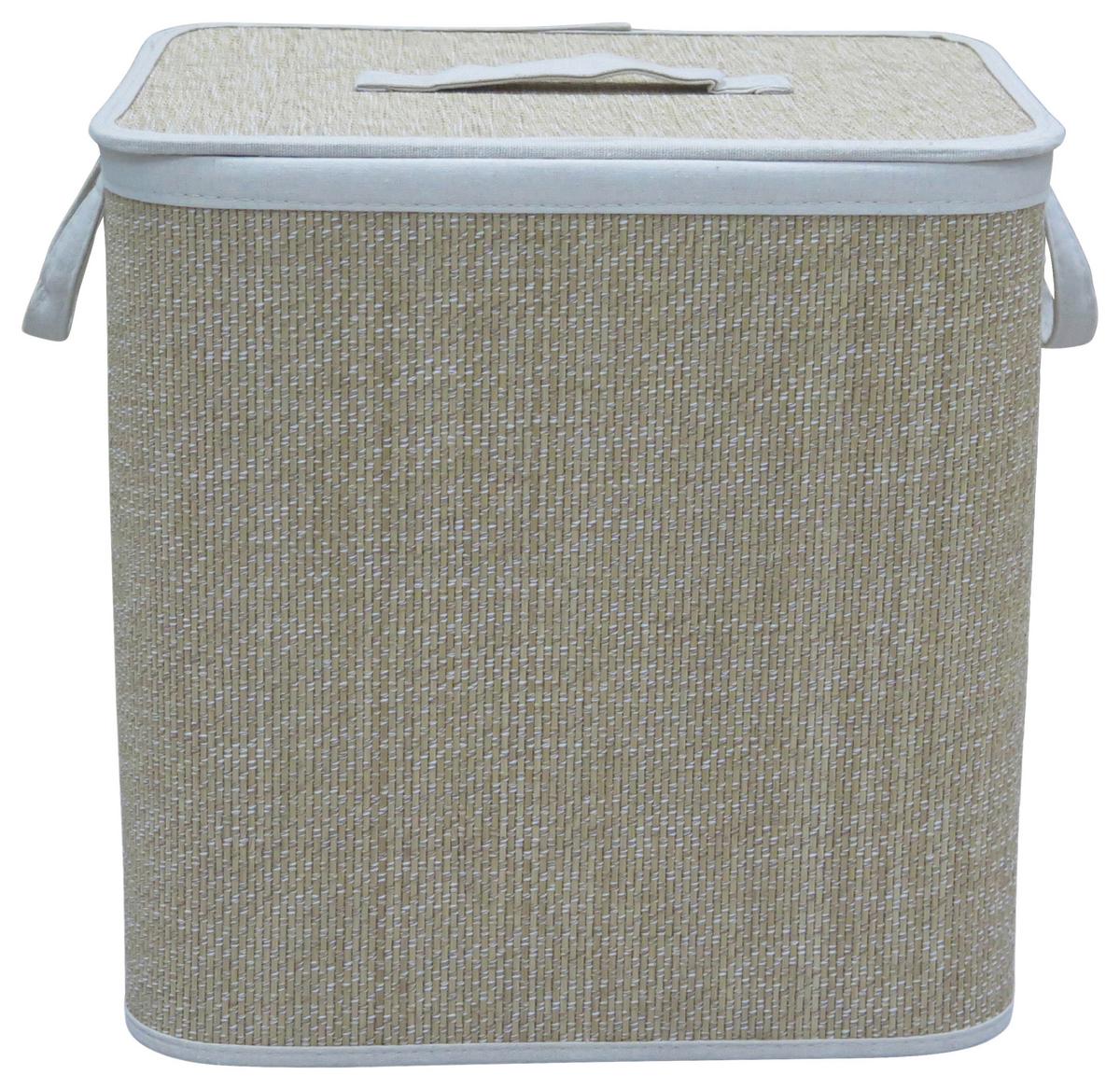 Coș de rufe Lotie - culoare natur, Modern, plastic/lemn (40/30/40cm) - Mömax
