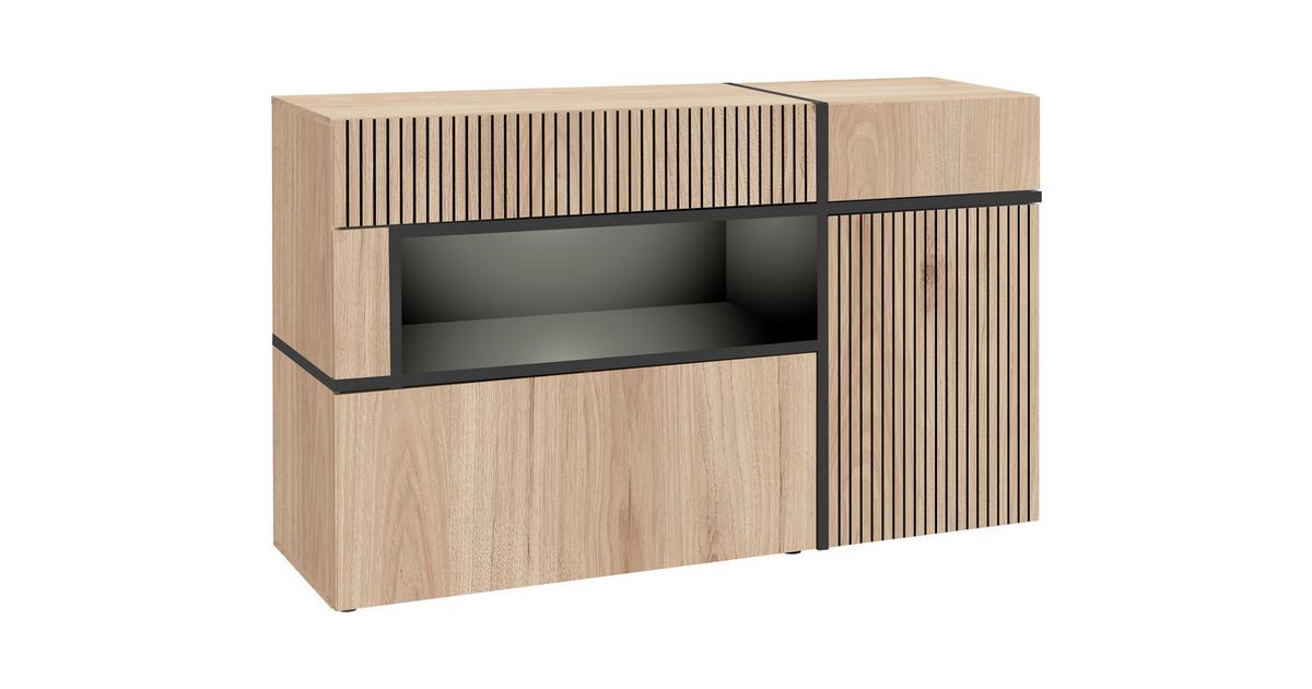 Sideboard Cross Schwarz/Hickory online kaufen mömax