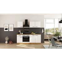 Küchenblock Avila m. Geräten Magnolie - Eichefarben/Magnolie, Trend, Holzwerkstoff/Metall (210cm) - FlexWell