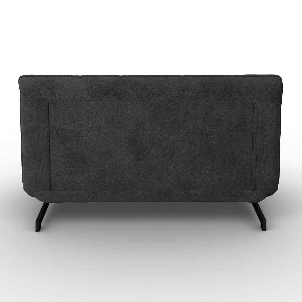 Kanapéágy Luna - fekete/sötétszürke, Modern, textil/fém (142/62/40cm) - Bessagi Home