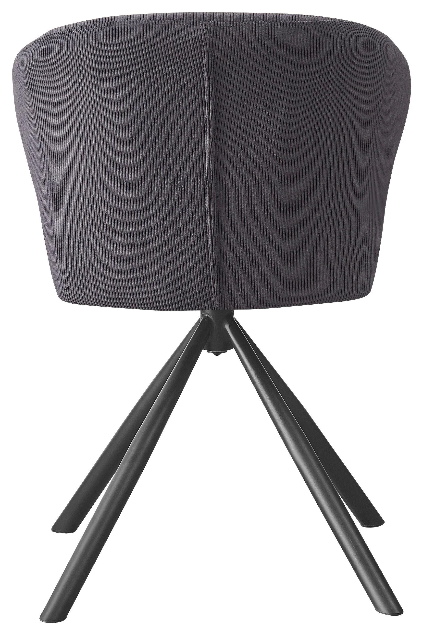 STOL JANA -BASED- - mörkgrå/svart, Lifestyle, metall/textil (55/82/58cm) - Based