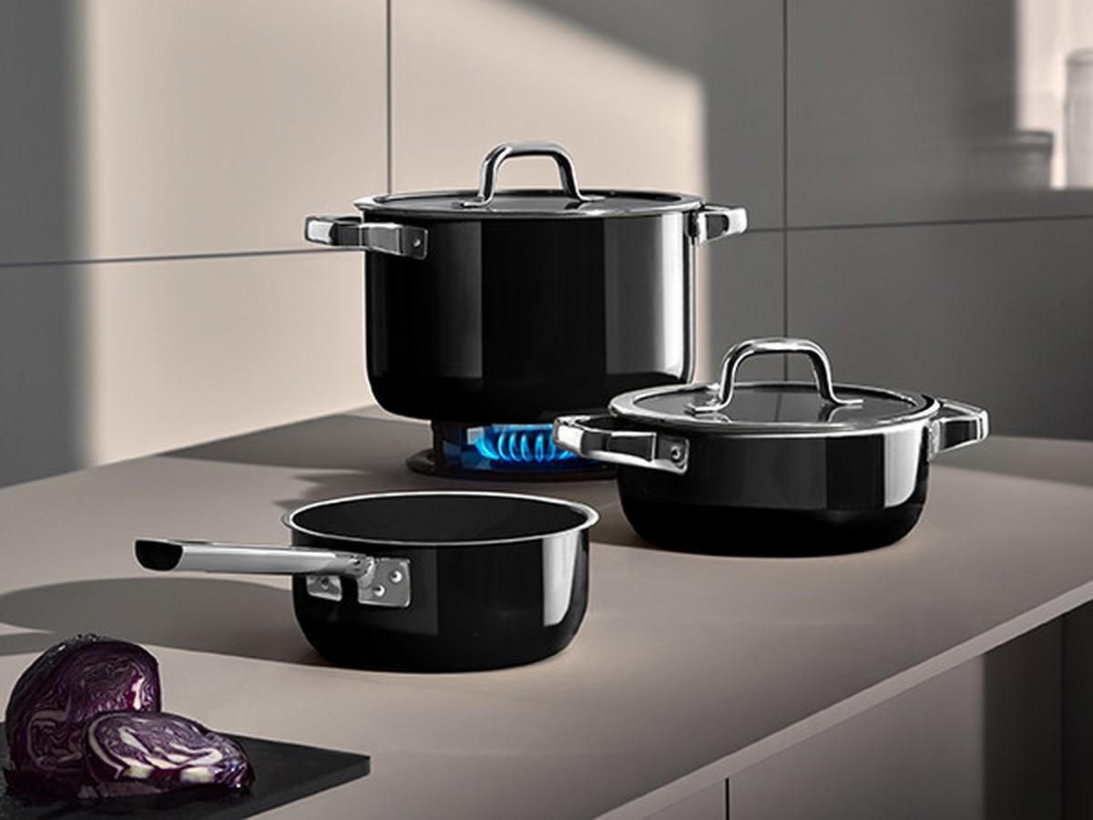 ZESTAW GARNKÓW 0518695290 WMF - czarny, Basics, metal (60/30/33cm) - WMF