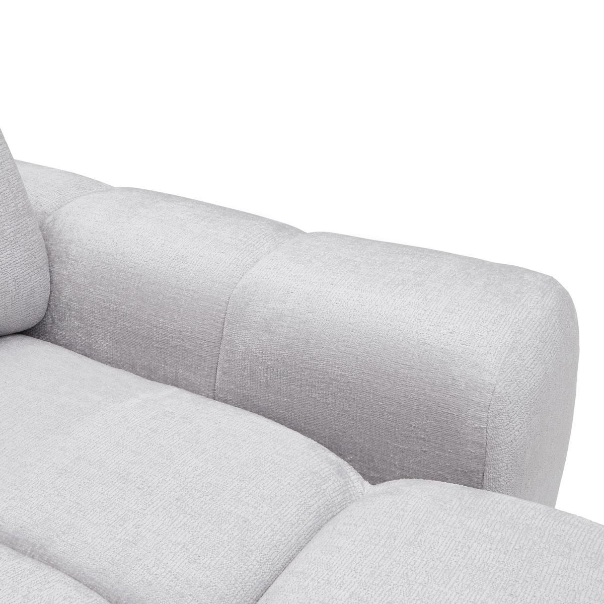 Kutna Garnitura Silvio - svijetlo siva/crna, Moderno, tekstil/metal (225/85-105/275cm) - Mömax