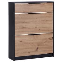 Omara Z Loputami Za Čevlje Anna 02, Antracit, Hrast - črna/barve hrasta, Moderno, kovina/leseni material (79/103,4/25cm) - Mömax