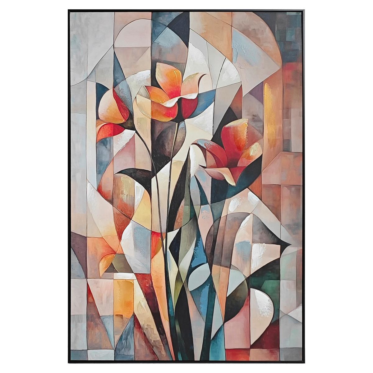 Leinwandbild Origami Multicolor ca. 82x122cm - Multicolor/Schwarz, Modern, Holz/Kunststoff (82/122/4cm) - Mömax