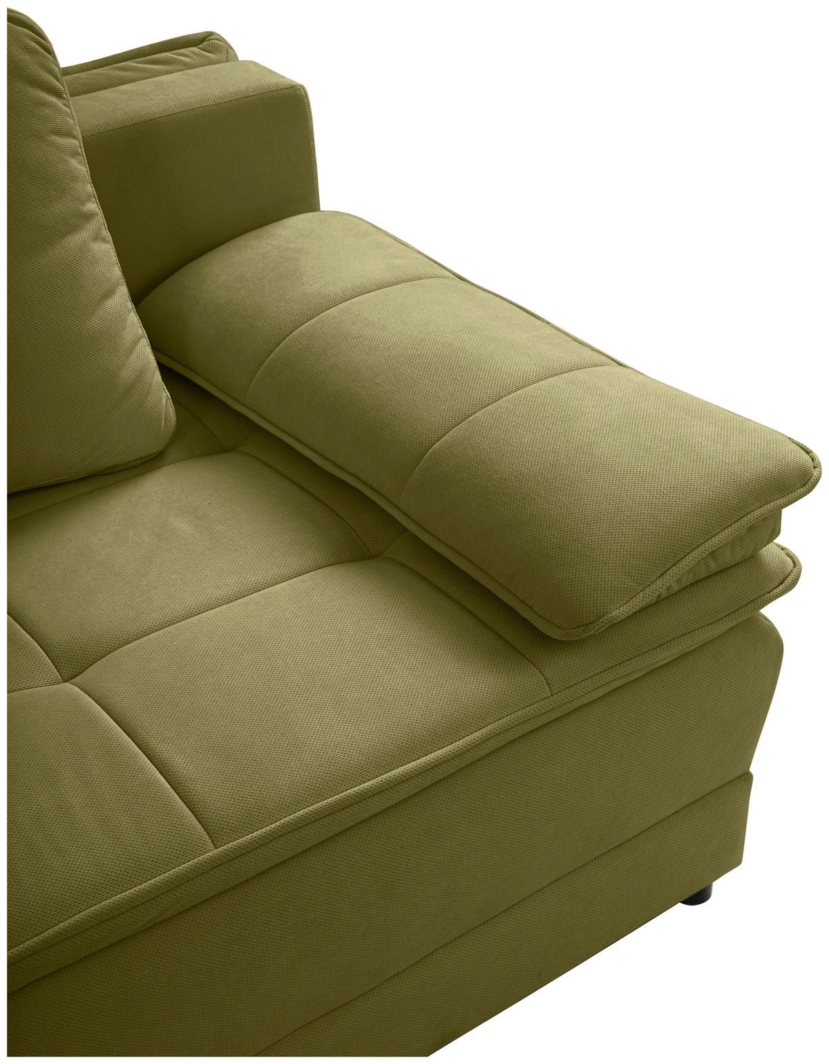 Canapea extensibila ALICE - măsliniu, Modern, textil (202/73-92/105cm) - Modern Living