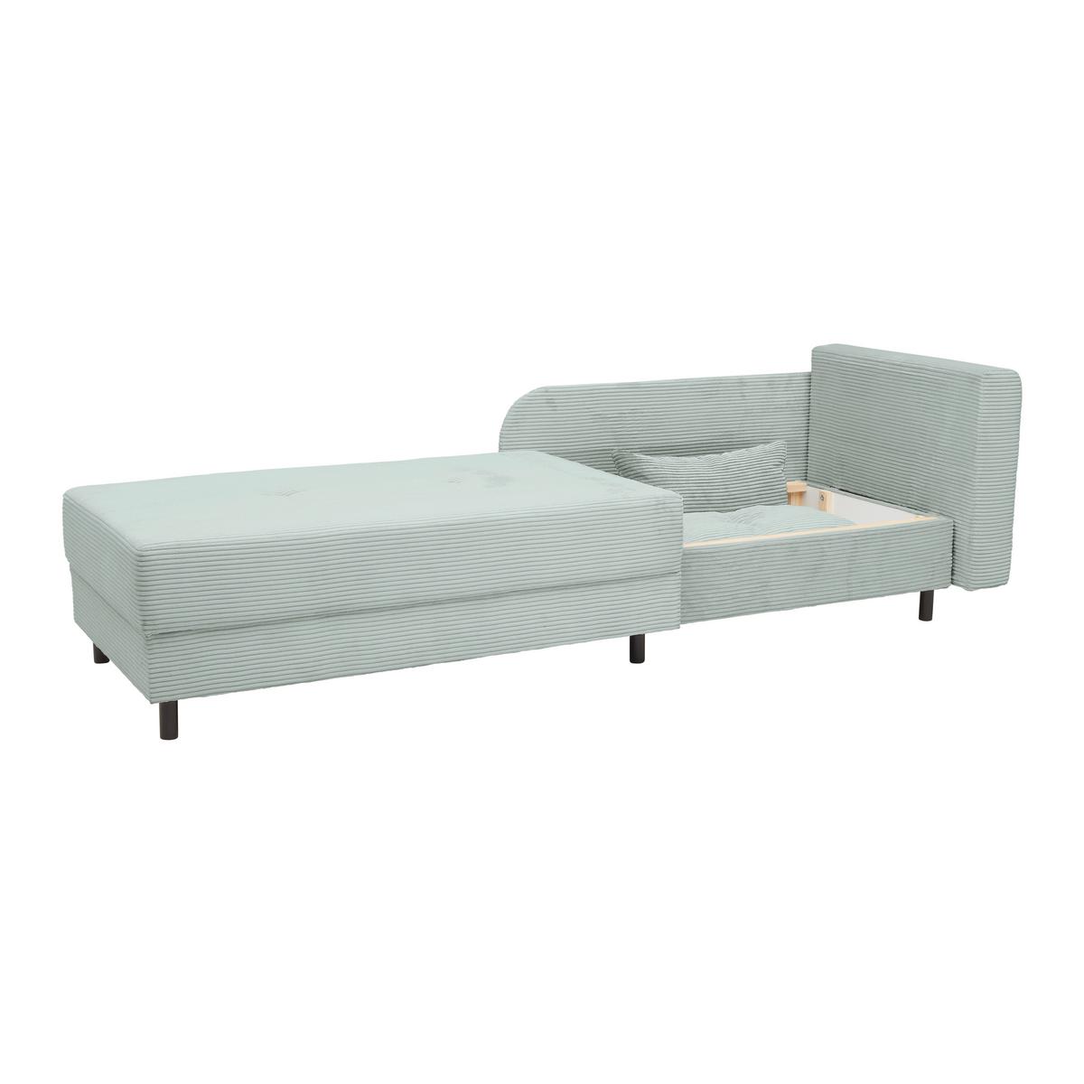 Liege Nova Grau - Schwarz/Grau, MODERN, Holz/Textil (145/62/85cm) - Mömax