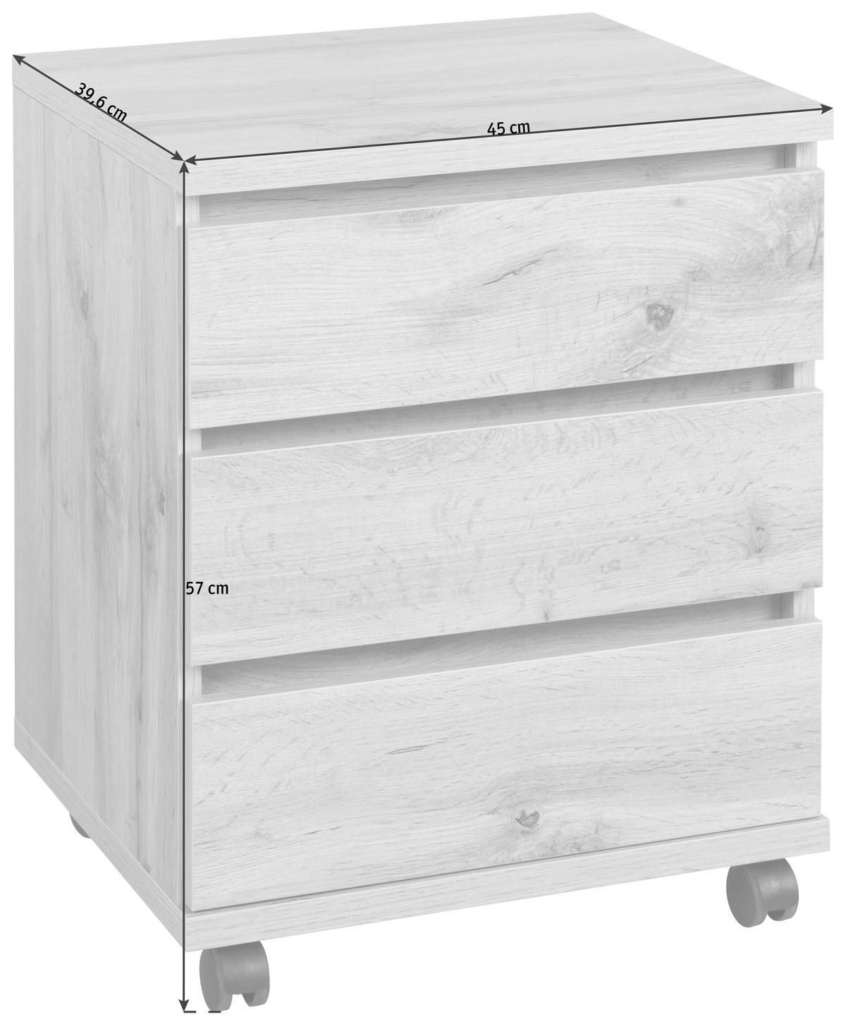 KONTENER NA KÓŁKACH VECTOR -HOM IN- - dąb wotan, Konventionell (45/57/39,6cm) - Hom`in