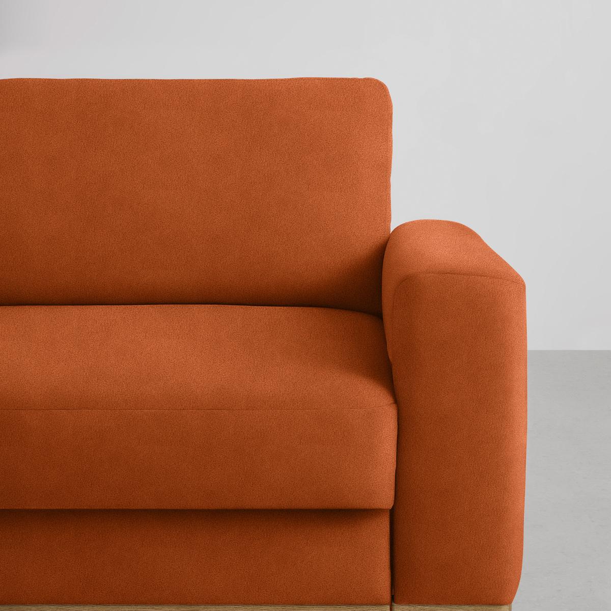 Wohnlandschaft Romeo Orange - Schwarz/Orange, KONVENTIONELL, Textil/Metall (167/87/234cm) - Zandiara