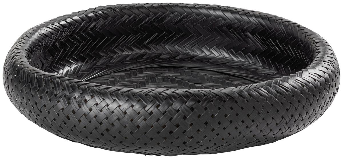 Dekor Kosár Finn - fekete, természetes anyagok (43/9cm) - Modern Living