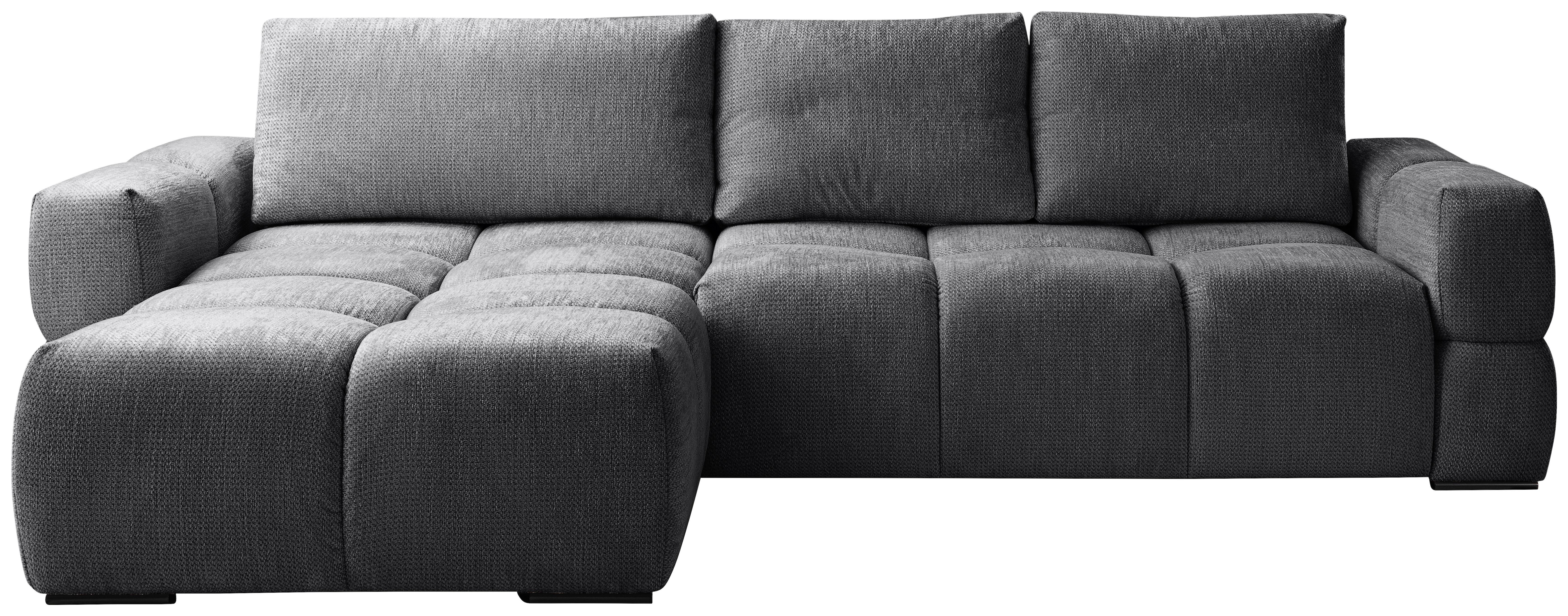 Kutna Garnitura Genova - crna/antracit, Basics, tekstil/metal (299/74-90/173cm) - Modern Living