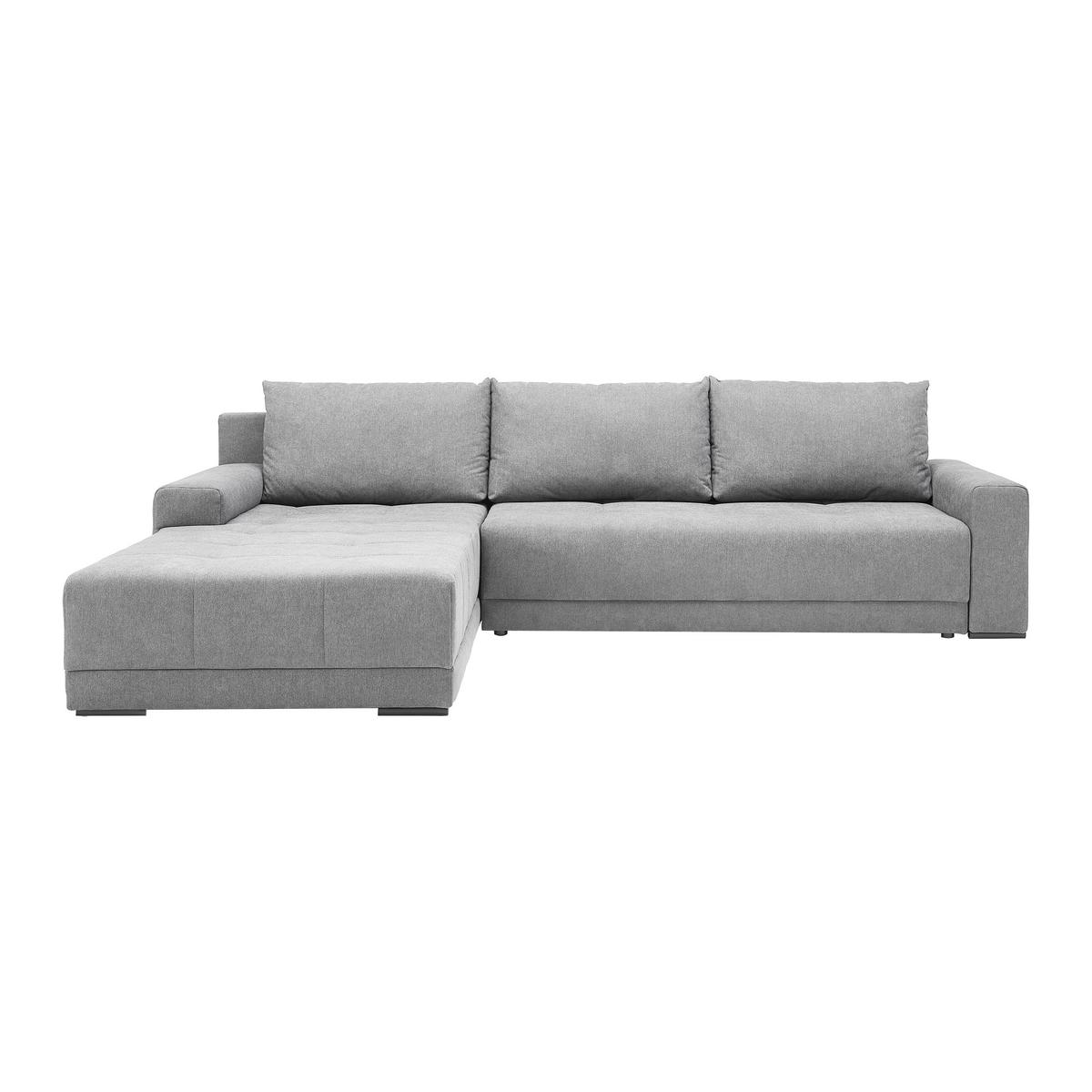 Sedežna Garnitura Adriano, Siva, Ležišče, Predal - siva/črna, Moderno, tekstil (313/91/217cm) - Mömax