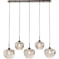 LAMPA WISZĄCA 57705 SPHERE SMOK KARE DESIGN - kolor srebrny, Trend, metal/szkło (110/160/35cm) - Kare-Design