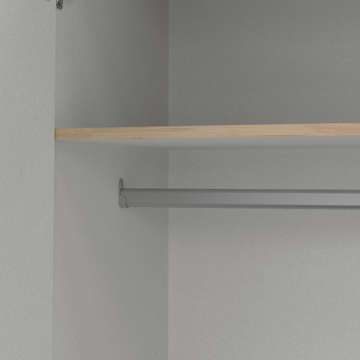 Omara Za Oblačila Sprint, Barva Hrasta - črna/barve hrasta, Basics, kovina/leseni material (195,5/200,4/49,6cm) - MID.YOU