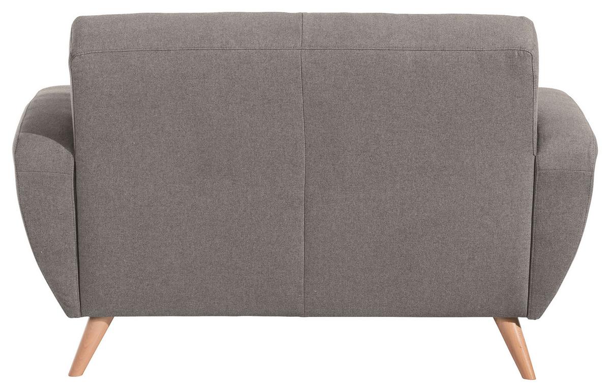 2-SITZER-SOFA JERRY - Naturfarben/Grau, Design, Holz/Textil (136/85/82cm) - Max Winzer