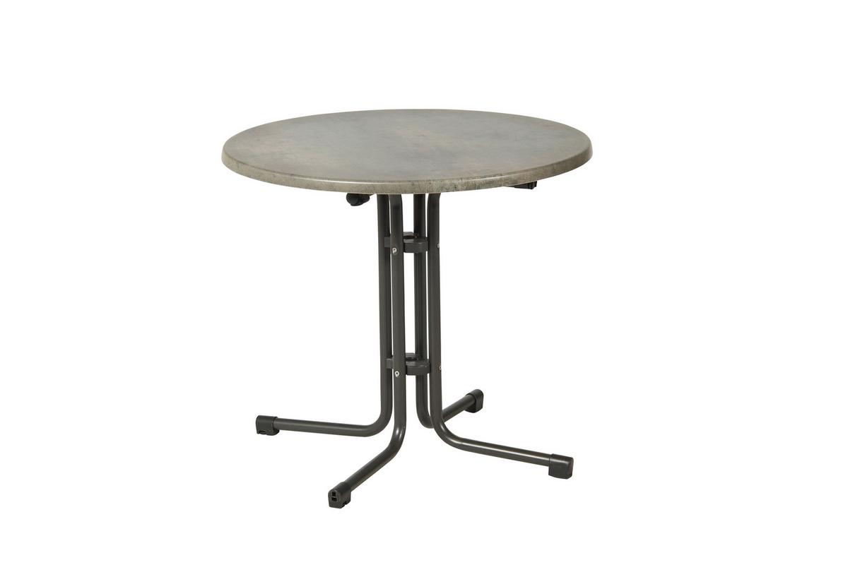 Vrtna Zložljiva Miza Acamp, Siva - siva/antracit, Basics, kovina/leseni material (80/72cm) - Gardenson