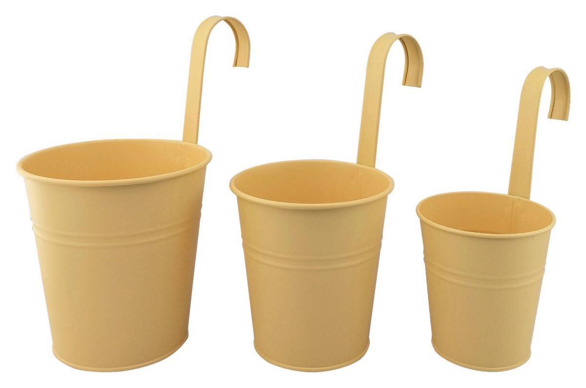 Okrasni Lonček Zana - rumena, kovina (11/11,5cm) - Mömax