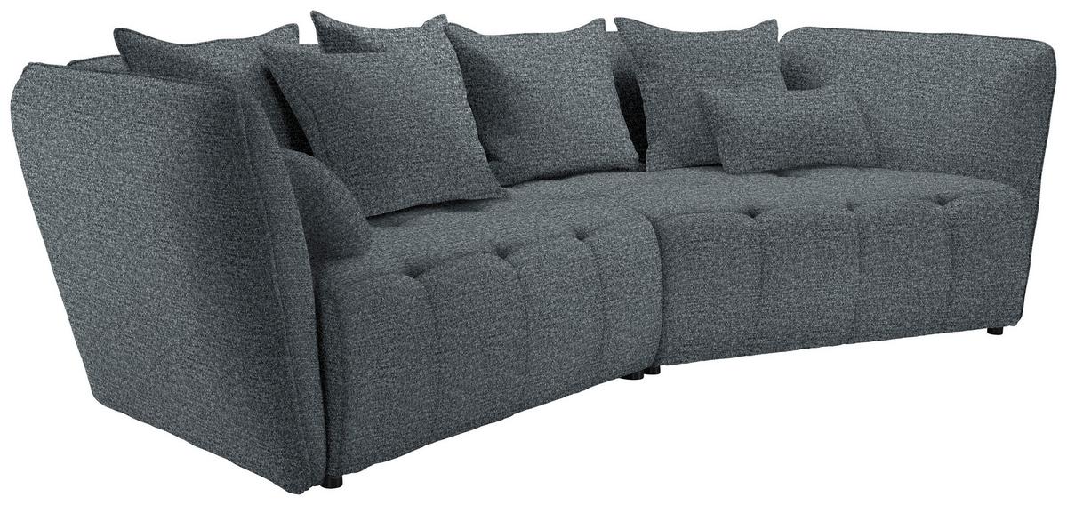 Boxspringsofa Sofi Grau - Schwarz/Grau, MODERN, Textil (294/93/152cm) - Premium Living