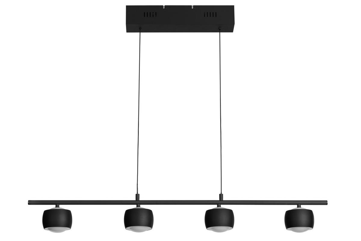 LED-Hängeleuchte Topl Schwarz/Weiß max. 30 Watt - Schwarz/Weiß, MODERN, Kunststoff (100/10/120cm)
