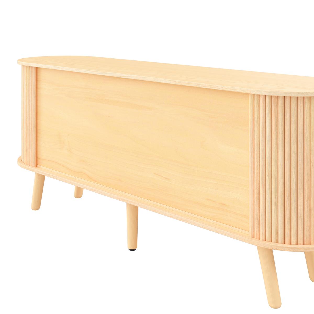 Sideboard Ennio Eichefarben Echtholz/MDF - Eichefarben, MODERN, Holz/Holzwerkstoff (160/80/40cm) - Bessagi Home