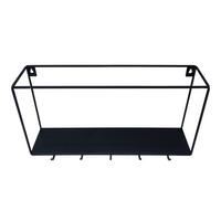Wandboard Mila aus Metall in Schwarz - Schwarz, MODERN, Metall (40/12,5/20cm) - Mömax