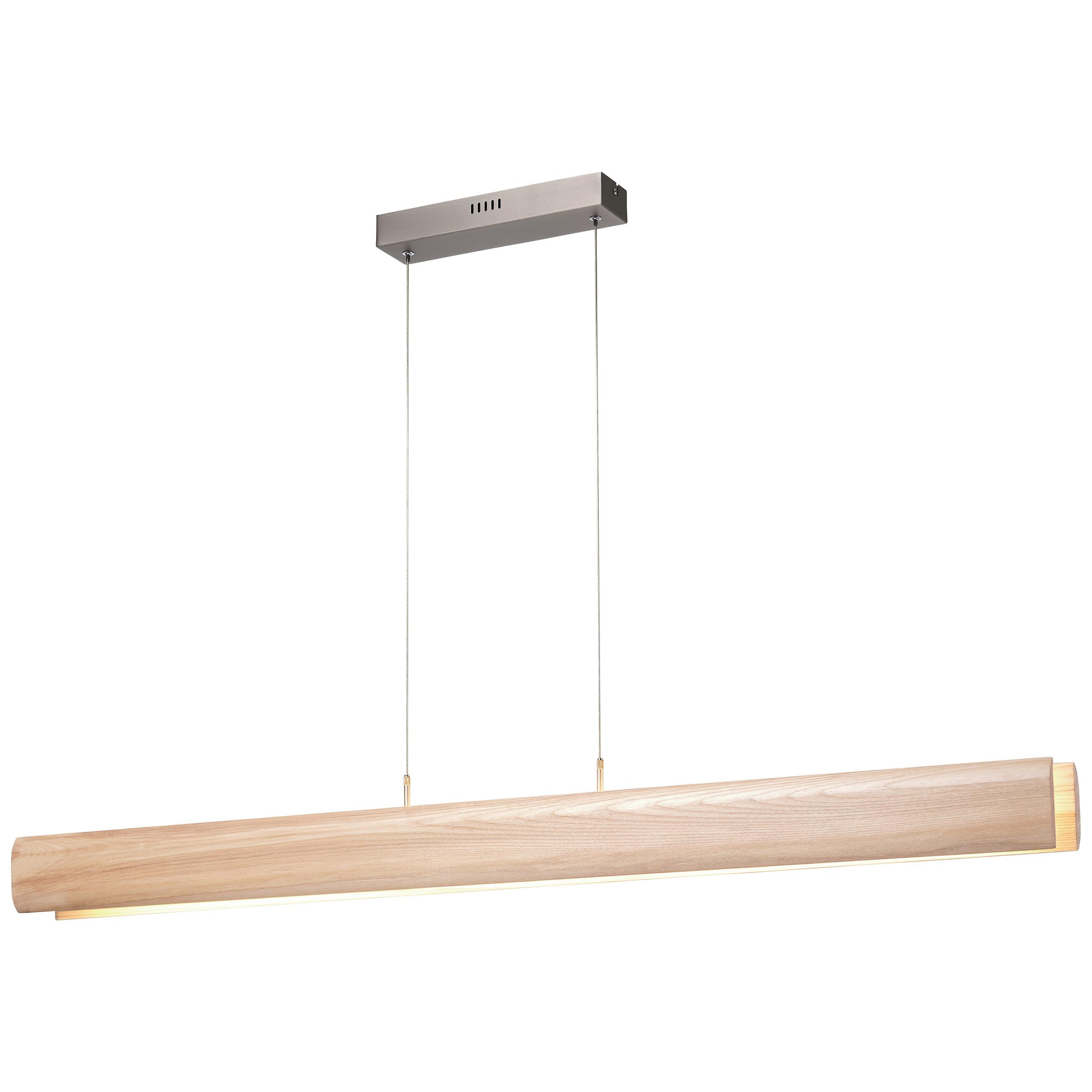 LAMPA WISZĄCA LED G51365/45 MONTERRA - kolor jesionowy, Natur, drewno (100/9,5/150cm) - Brilliant