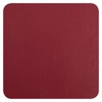 Untersetzer Jette aus Leder in Weinrot - Weinrot, Leder (10/10cm) - Premium Living