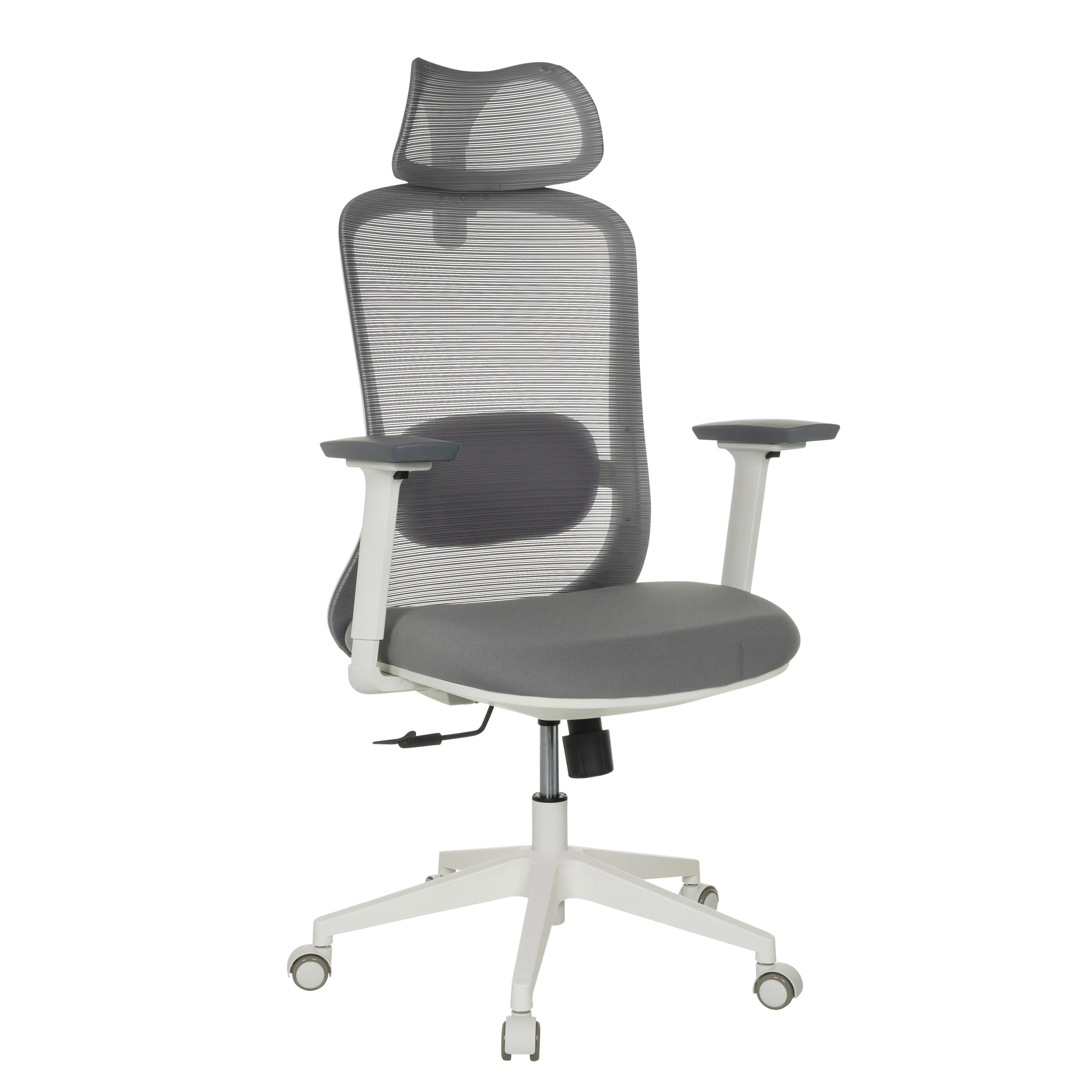 Pisarniški Stol Mikeo G, Siva - siva/bela, Moderno, umetna masa/tekstil (67/113 - 129/68cm) - MID.YOU