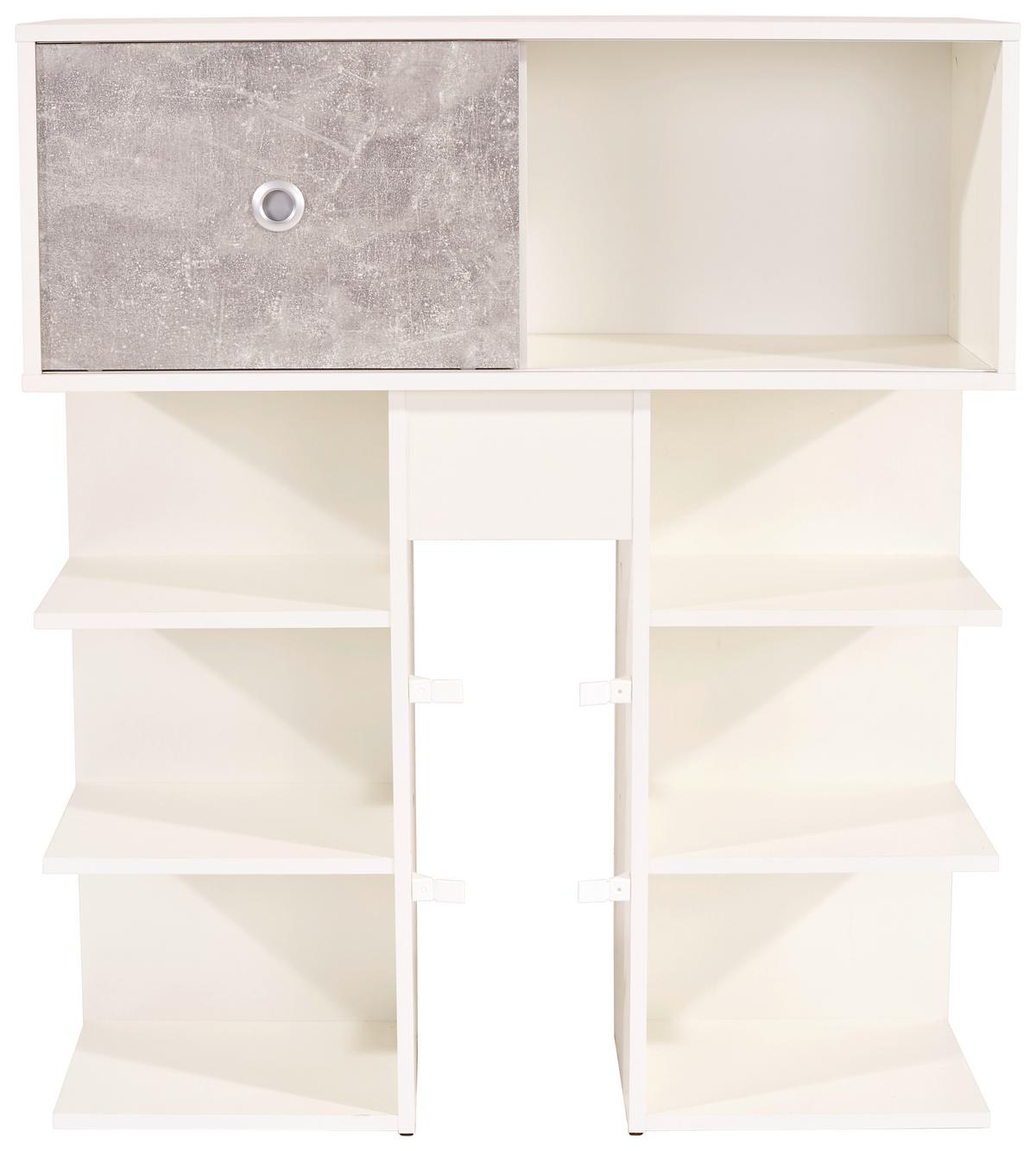 Rješenje Za Odlag. Iznad Krev. Azzurro 90 - bijela/boje hrasta, Konvencionalno, drvni materijal/plastika (95cm) - Based