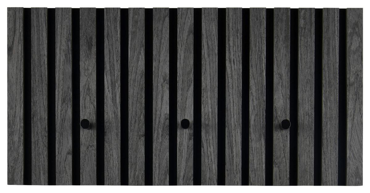 PANEL DO PRZEDPOKOJU GABI - czarny/szary, Modern, materiał drewnopochodny/tkanina (60/30/7cm) - Xora