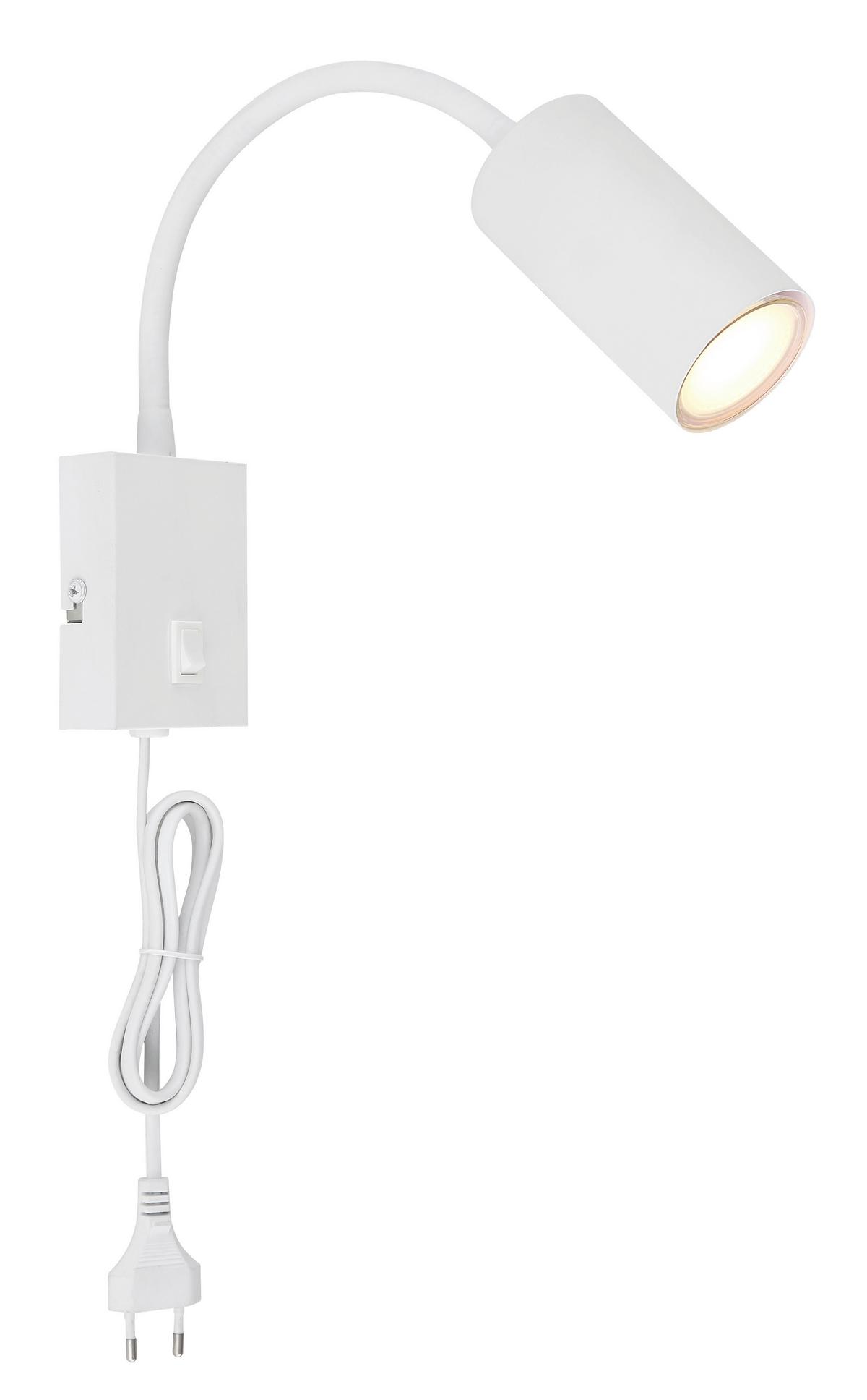 Wandstrahler Witmo 2 Weiss max. 25 Watt - Weiss, Modern, Metall (7/44cm) - Mömax
