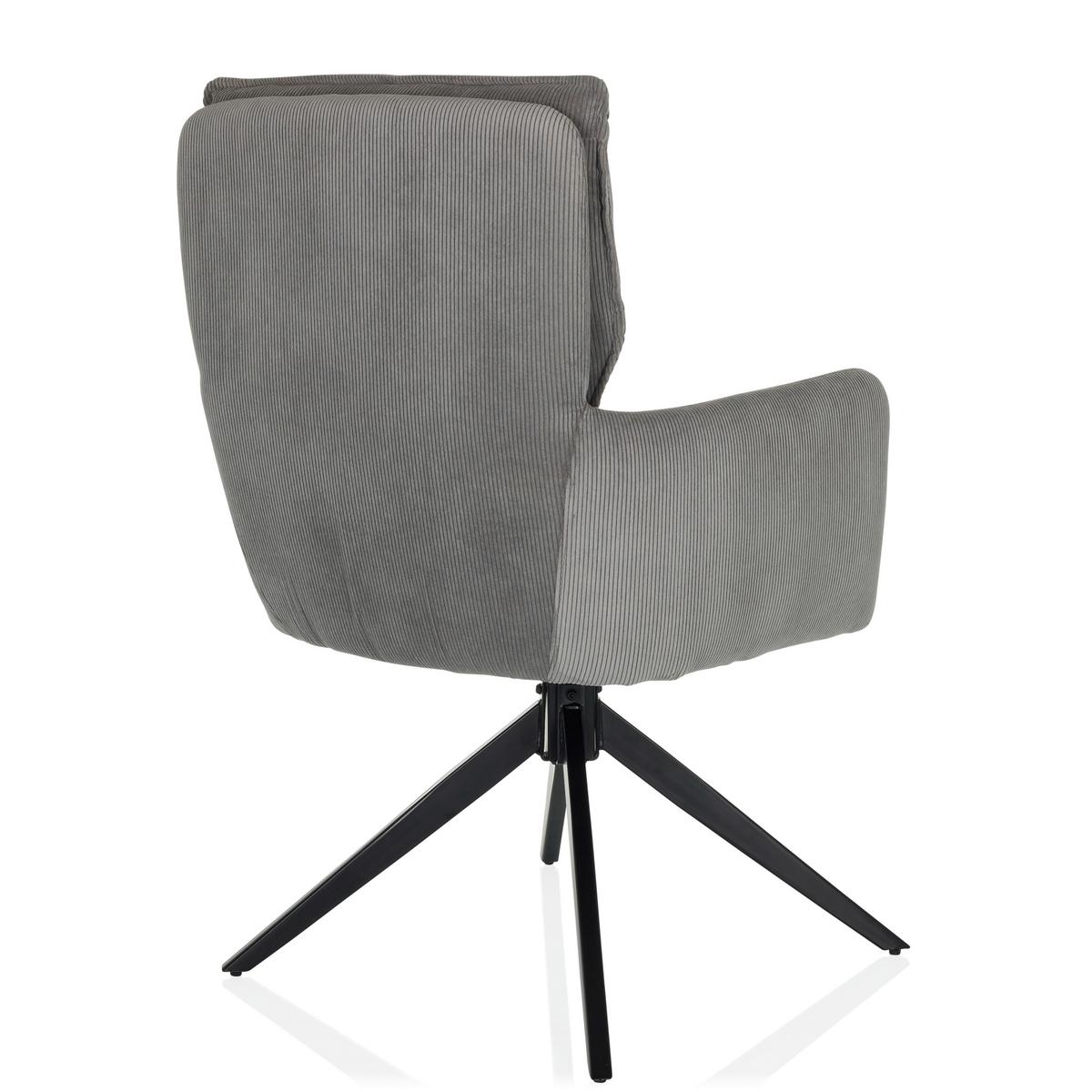 Naslanjač Tarugo, Siva - siva/črna, Moderno, kovina/tekstil (58/94/60cm) - MID.YOU