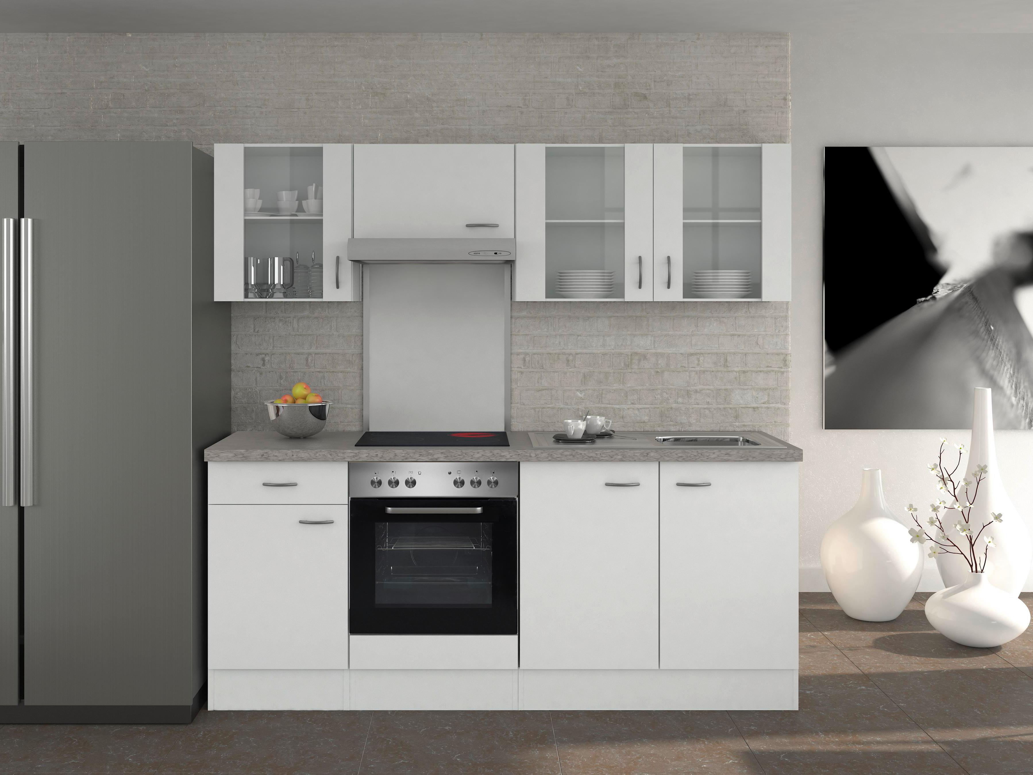 Kuhinjski Blok Wito 210-1601-003 - bijela/boje oplemenjenog čelika, Modern, drvni materijal/plastika (210cm) - MID.YOU